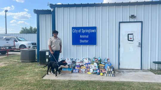 Scout raises $1,010 for Springtown Animal Shelter