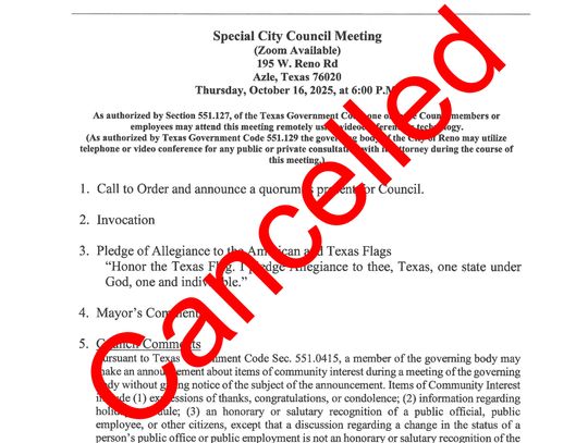 Reno council meeting twice canceled