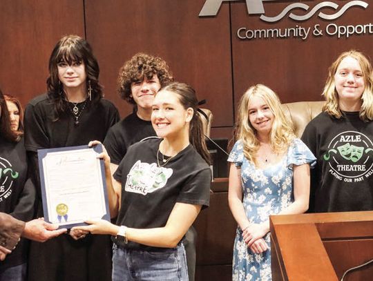 Young Azle thespians appear at city hall