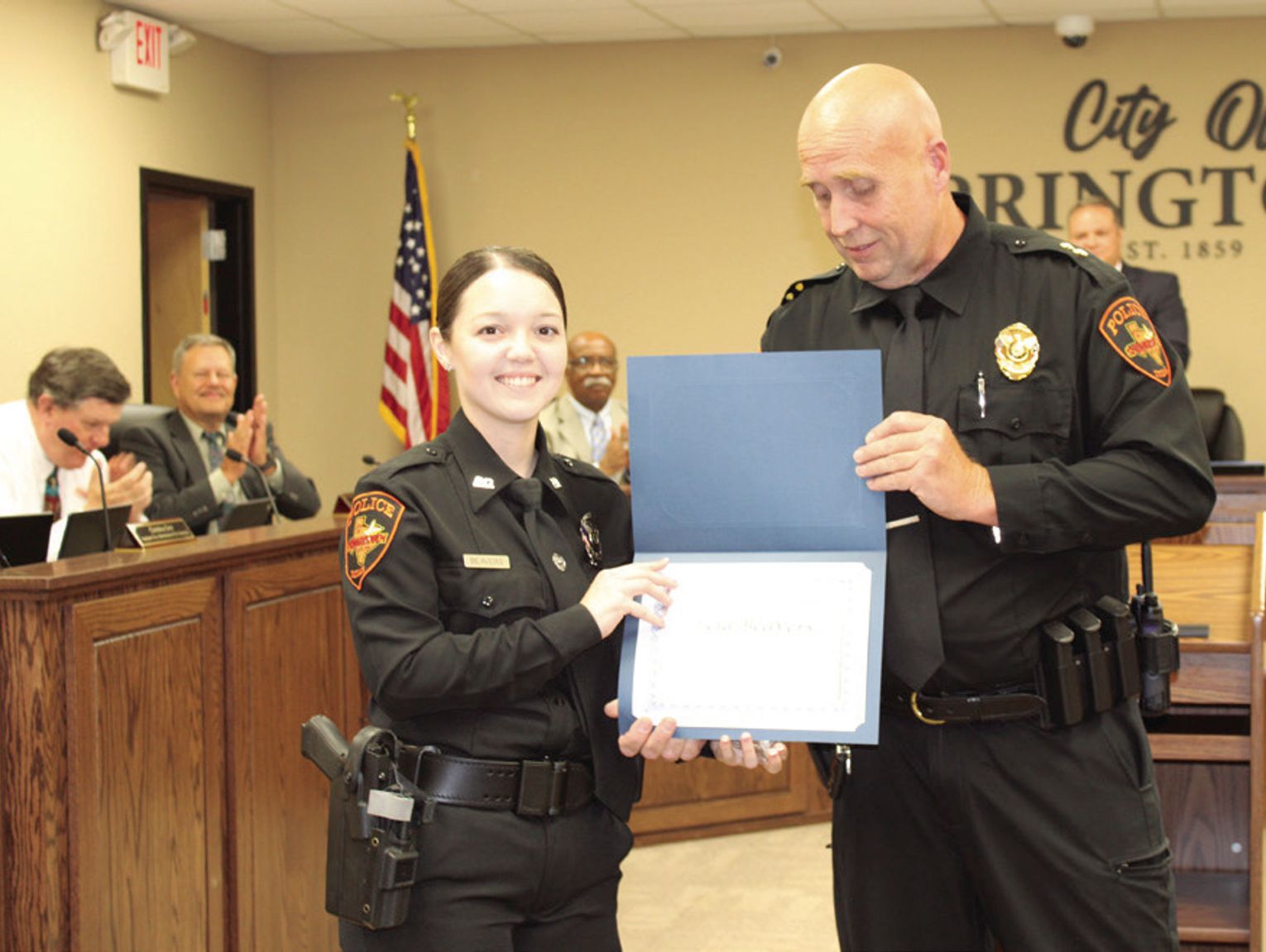 Springtown Police Beavers receives Life Saving Award