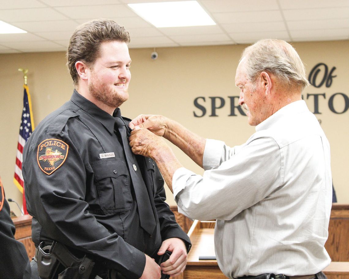 Springtown pins three new police officers