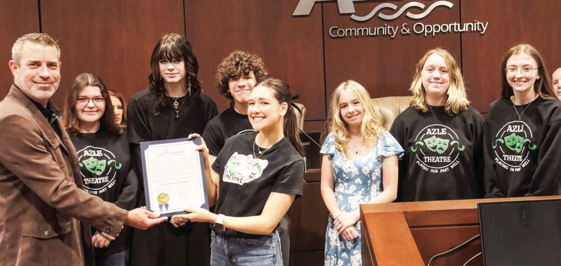 Young Azle thespians appear at city hall